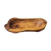 Brutalist dish in olive wood 1970