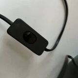 Vintage 1970s green and black ceramic lamp base