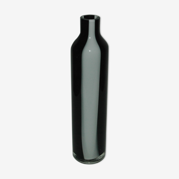 Vase en verre noir et blanc design 80's