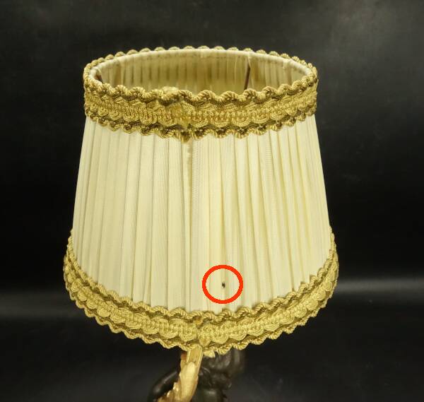 Clodion faun lamp, Louis XVI style, early 1900s - gilded and patinated bronze