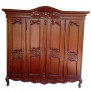 Armoire normande de mariage en bois massif 4 portes