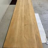 Light solid oak farmhouse table