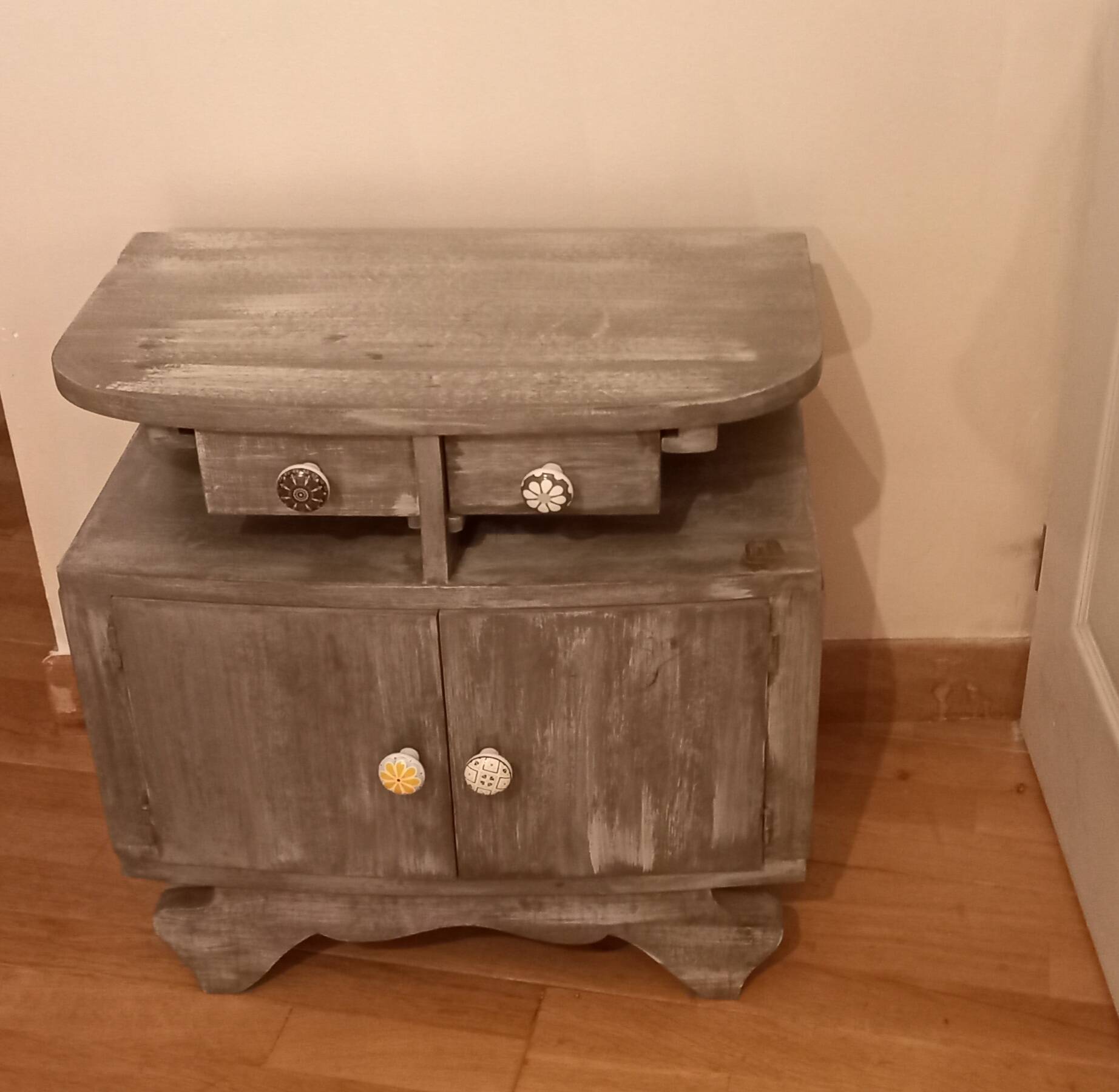 Bleached grey skateboards