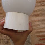 White globe sconce