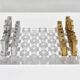 Modernist French Acrylic Glass Chess Set, 1970s, Set of 17