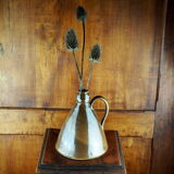 Conical pitcher with brown glaze - folk art - early twentieth century