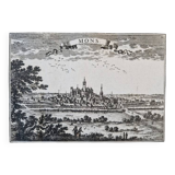 17th century copper engraving "Mons" By Sébastien de Pontault de Beaulieu (1612-1674)