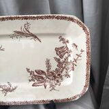 Rectangular flat earthenware of pexonne field flowers f.f