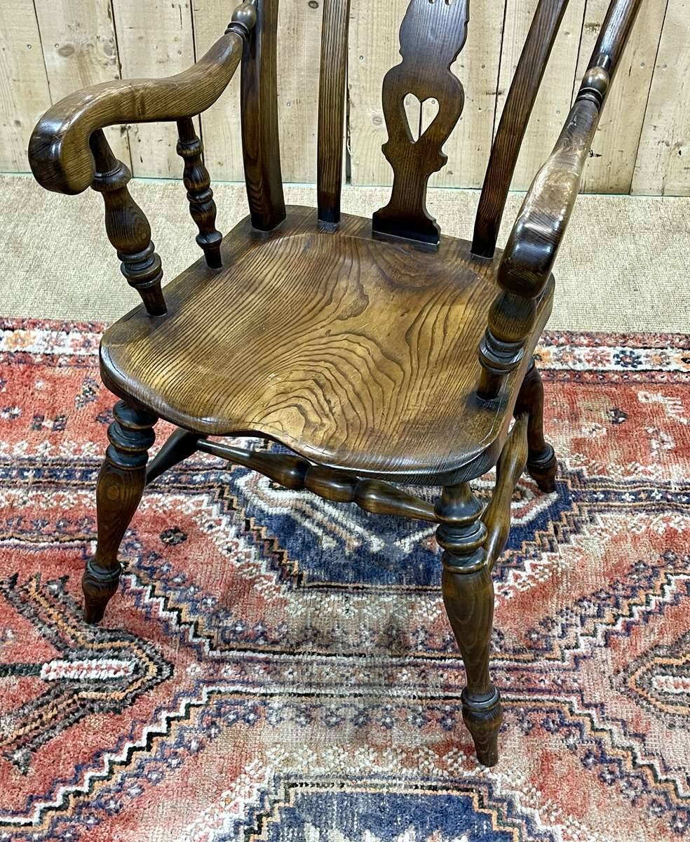 1950s English ash armchair