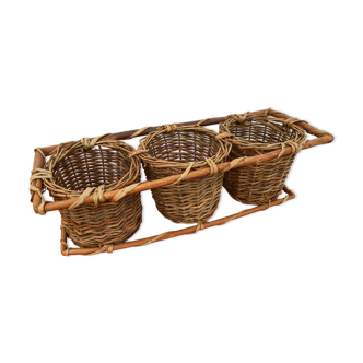 Old wicker pot-cover