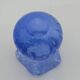 Small blue blown glass vase with air bubbles - 614024