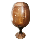 Grande coupe "de mariage" en verre de Biot de 40cm