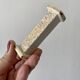 Set of 10 vintage art deco knife holders in white and gold ceramic