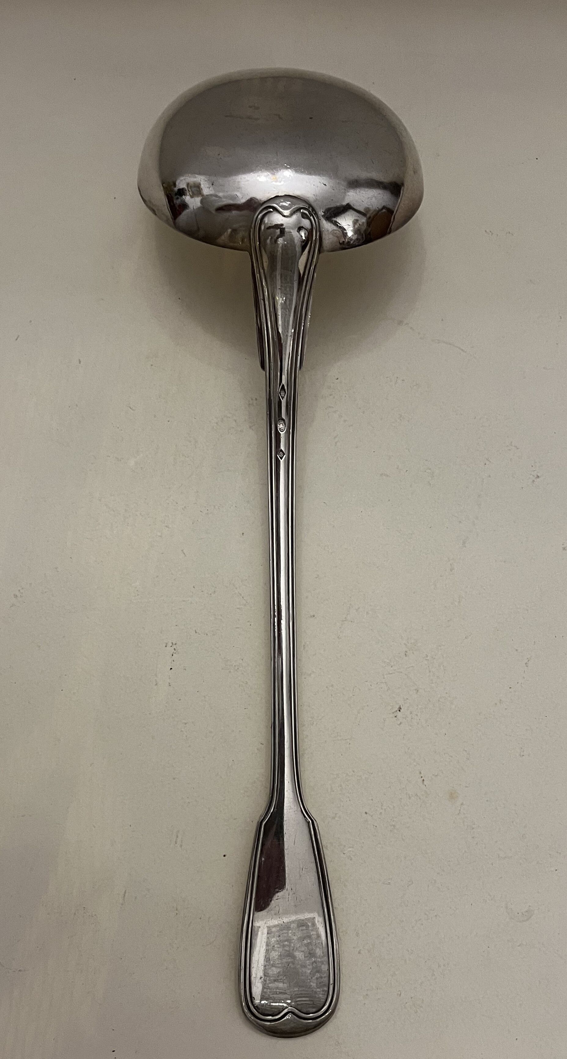 Silver metal ladle