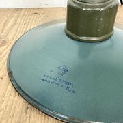 Industrial Green Enamel Pendant Lamp with Cast Aluminium Top, 1960