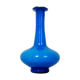 Flattened blown glass corolla vase