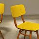 Pair of Ton Bystrice Thonet chairs in wood and yellow molded plastic