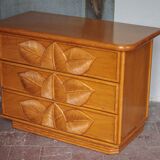 Vintage chest of drawers, Maugrion rattan chest of drawers for Roche Bobois