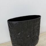 Martin Freyer Rosenthal Bisque Porcelaine Noire Paper Relief Vase Op Art