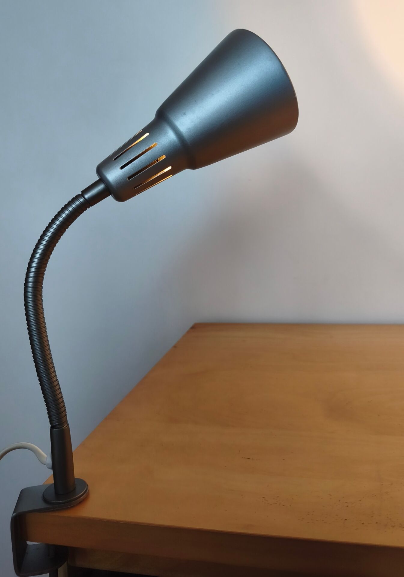 Lampe a pince réglable gris argenté vintage 90's