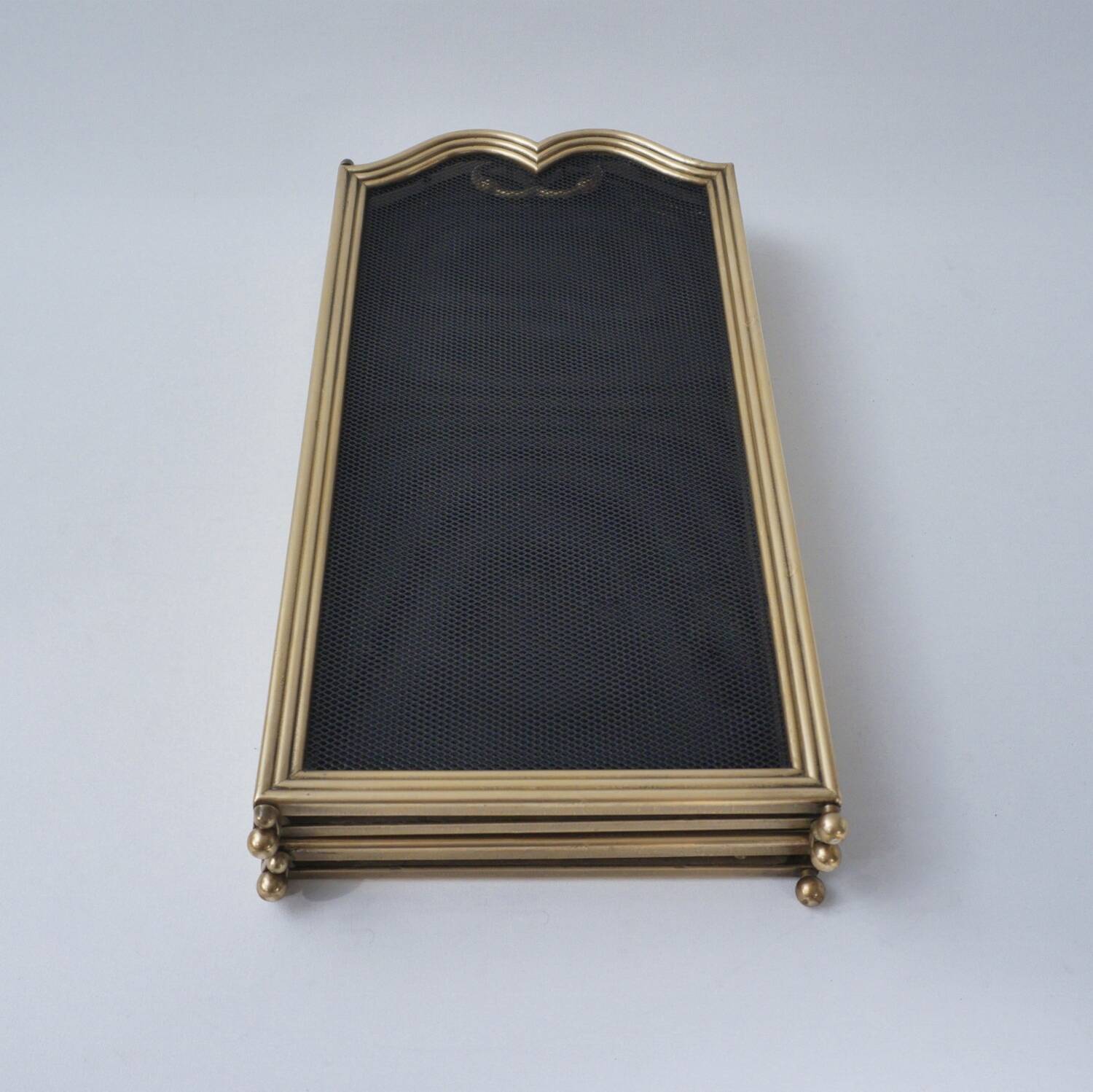Italian folding gilt bronze fire screen, 1940s