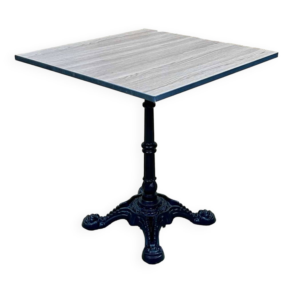 Square Marble Outdoor Table With Cast Iron Base Square Marble Outdoor Table With Cast Iron Base