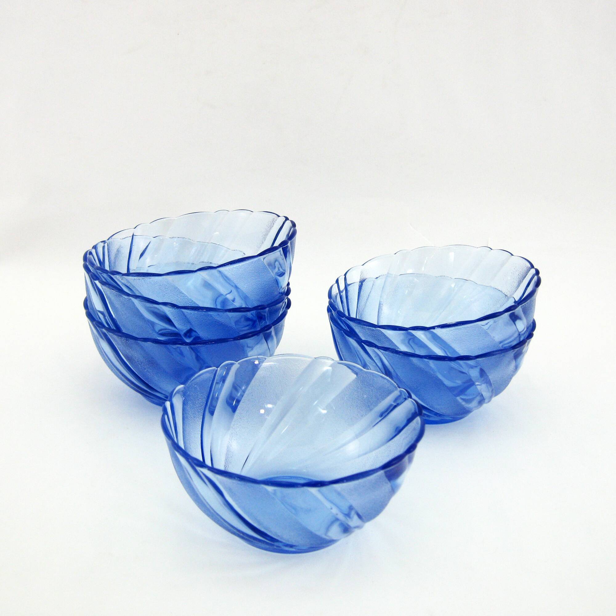 Lot De 6 Coupelles Duralex 'Beau Rivage' Bleues - Verre Trempé, 12 Cm, Fabriqué En France, Résistant