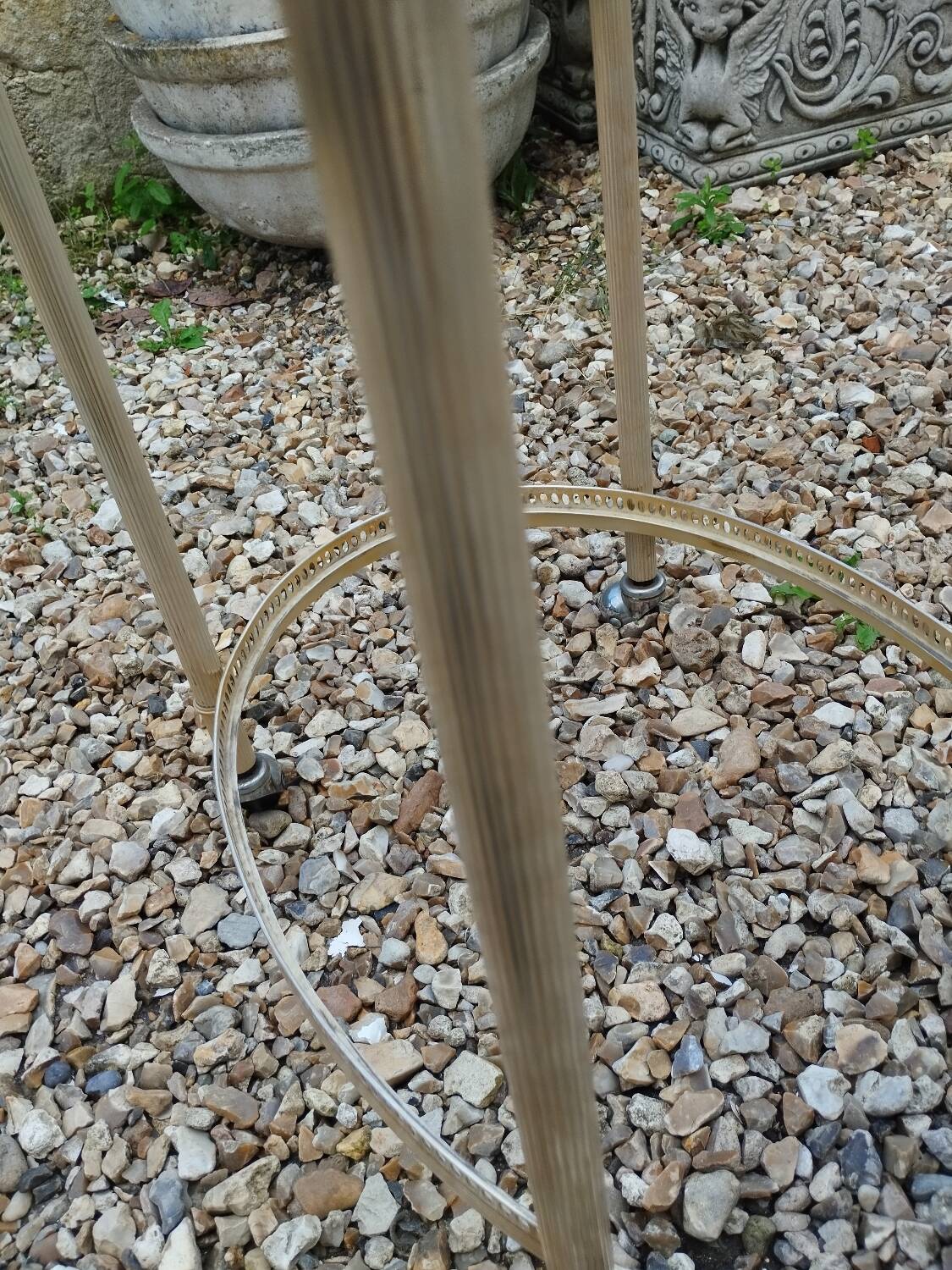 Old vintage rolling serving table