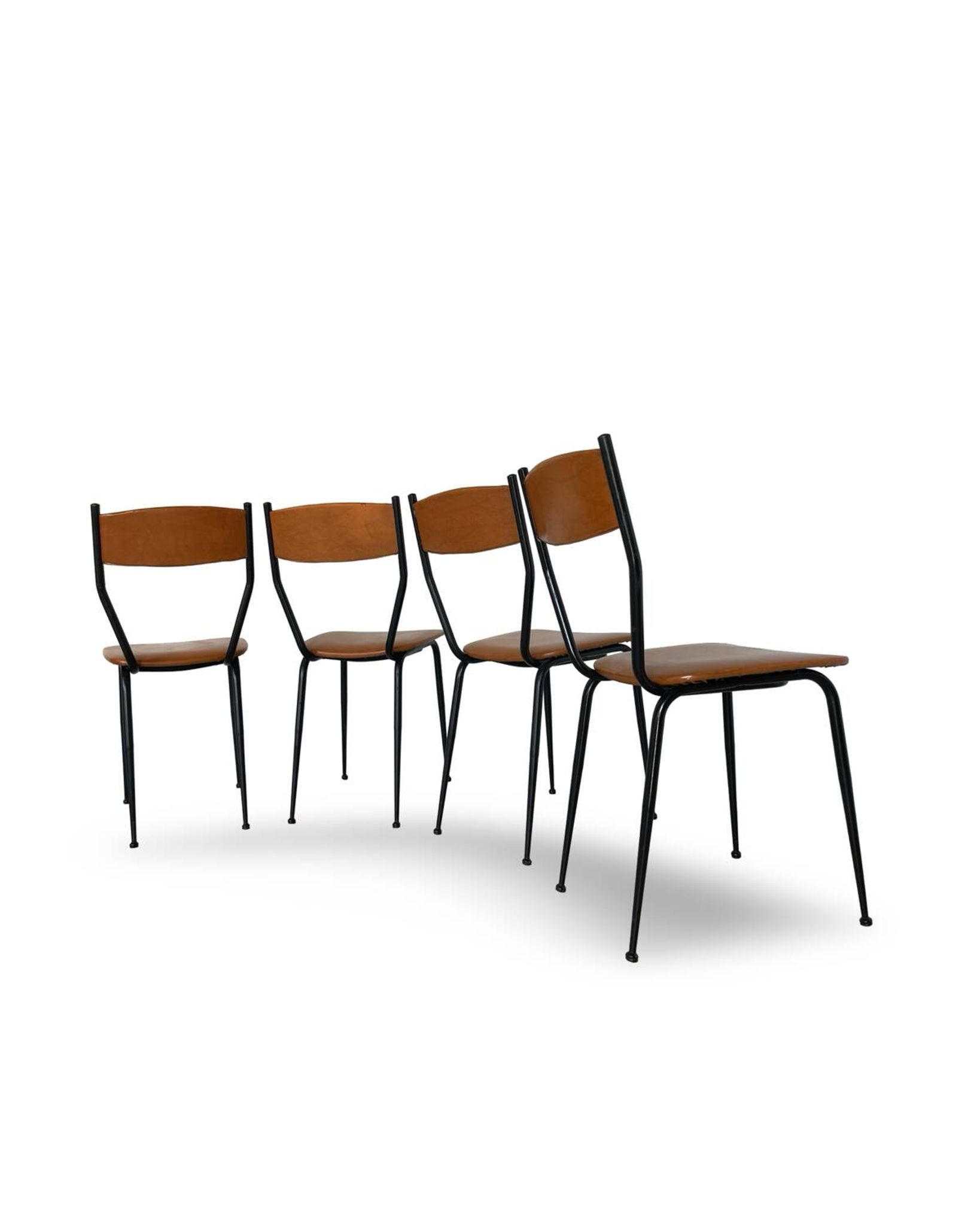Chaises italiennes du milieu du siècle, années 1960.