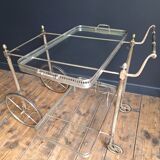 Antique trolley, vintage serving cart, drinks bar furniture.