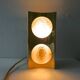Pair of gold metal and frosted glass sconces