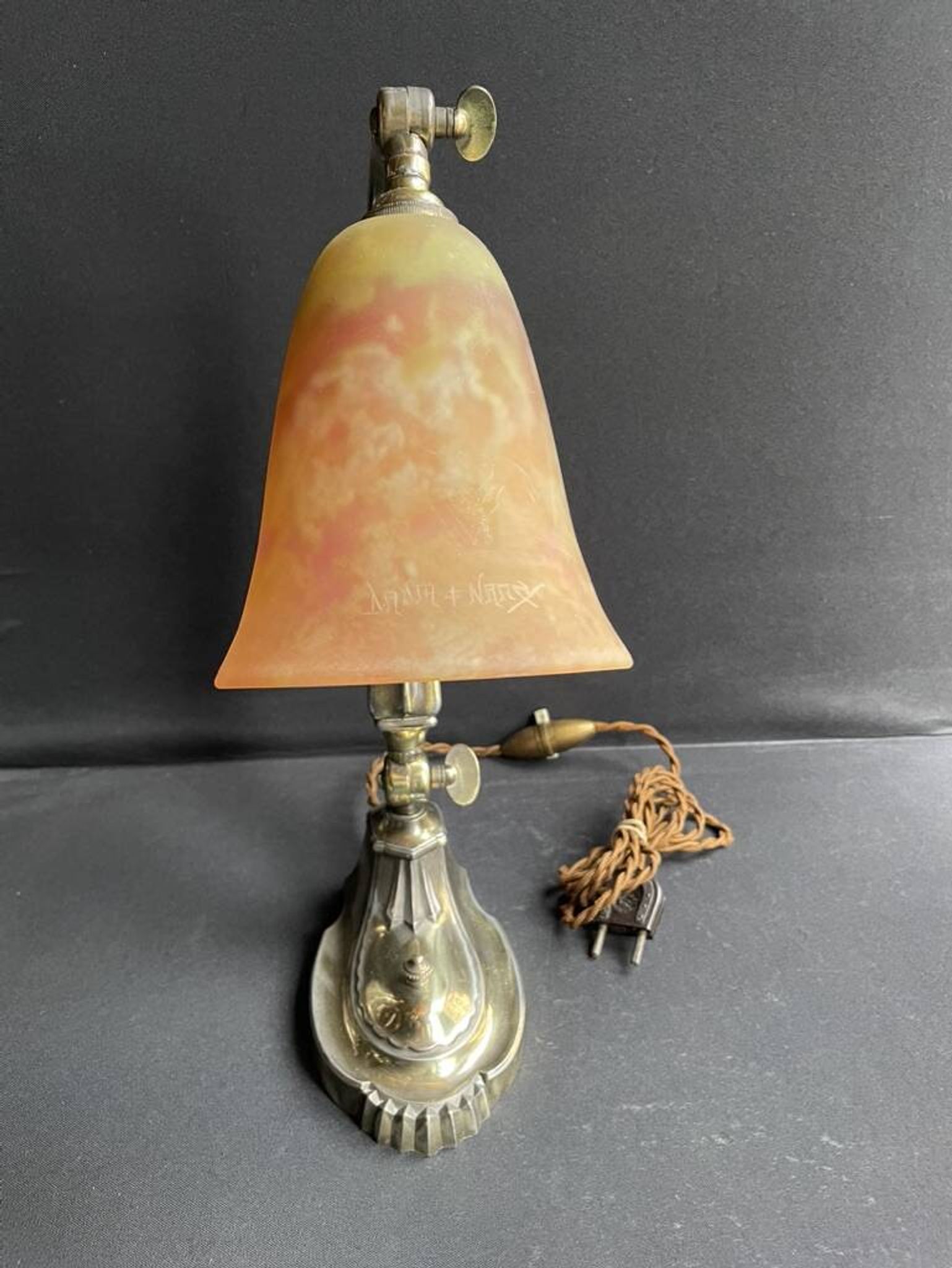 Lampe de bureau – Daum Croix de Lorraine Nancy