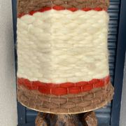 Vintage 70's wool lampshade