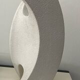 white vase Sculptural Wave -Ceramic - Roberto Rigon - Italy - 1960-70