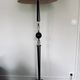 1950s floor lamp - wrought iron, gilded brass, and Sèvres crystal