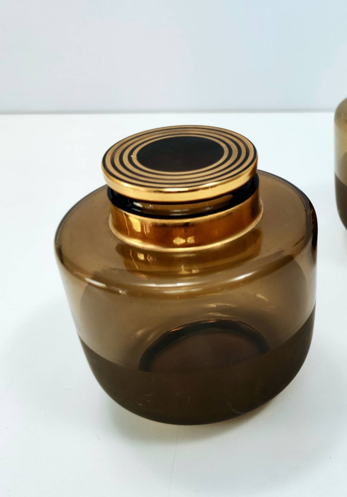 Art Deco Brown Blown Glass Vase, Italy