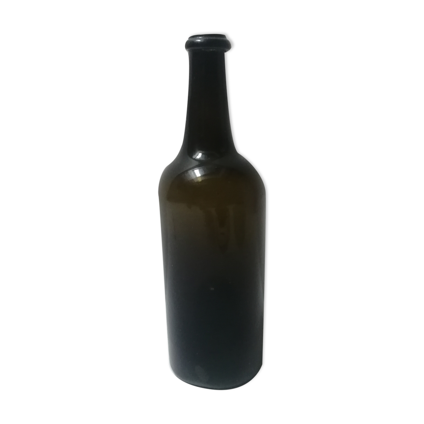Old bottle made of blown glass