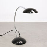 Vintage black & chrome arc table lamp from meblo, 80s