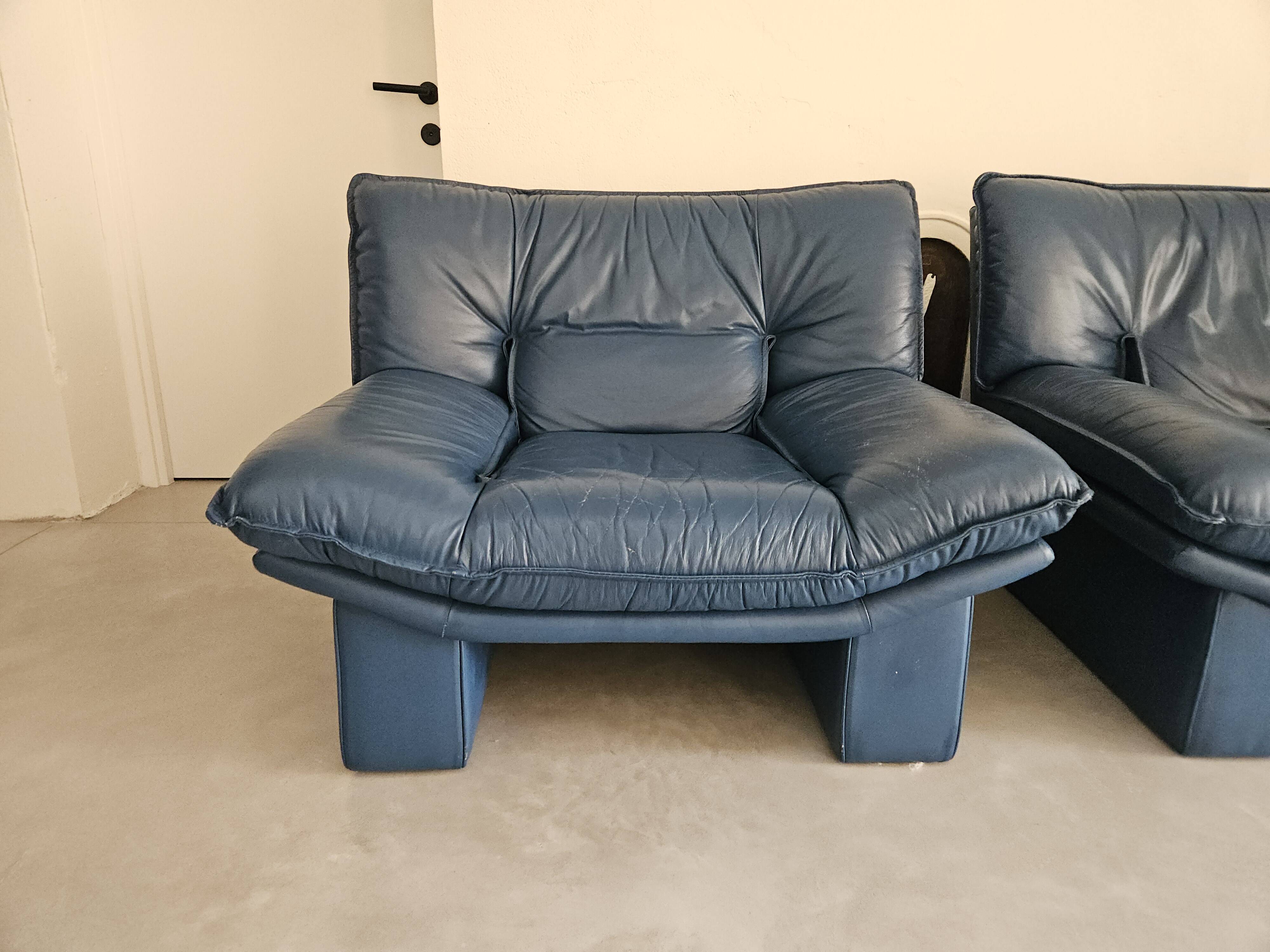 Paire de fauteuils, Nicoletti Salotti, 1980, Italie