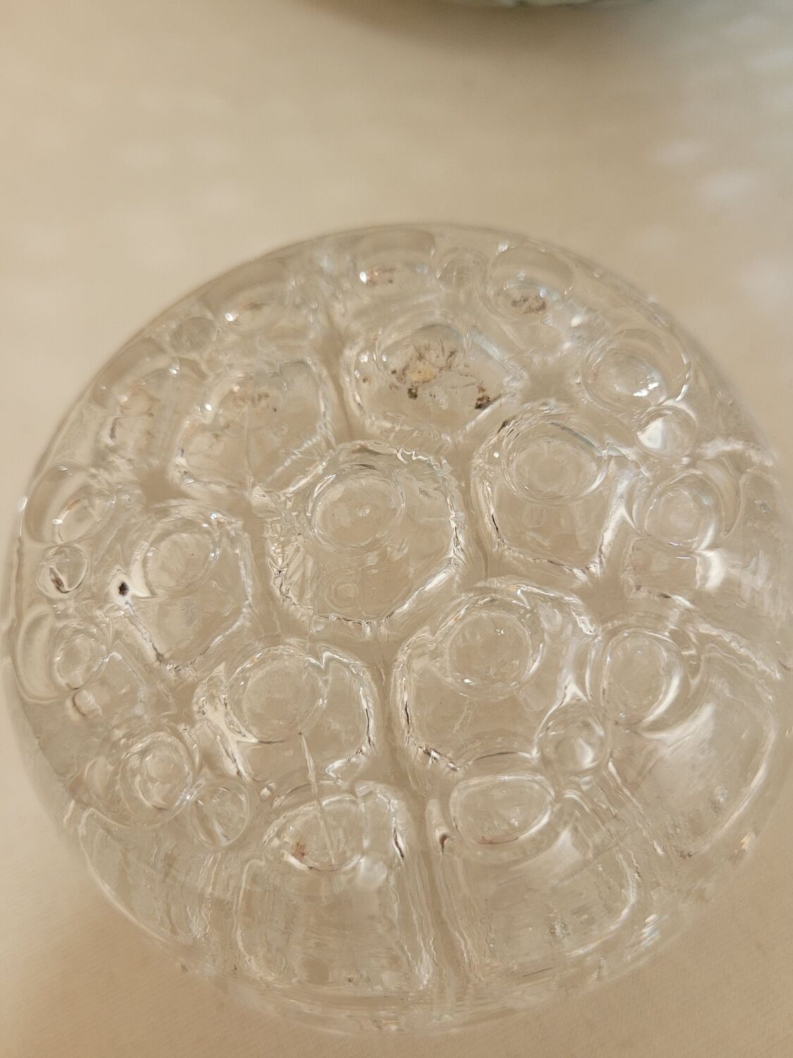 Flower holder with 19 holes in glass