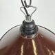 Industrial Dark Red Enamel Factory Pendant Lamp, 1960s