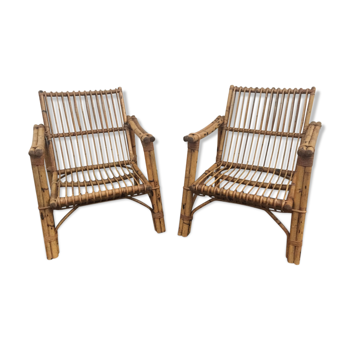Pair of rattan chairs