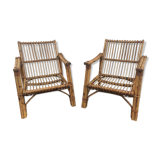 Pair of rattan chairs