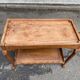 1950s solid wood console bar table.