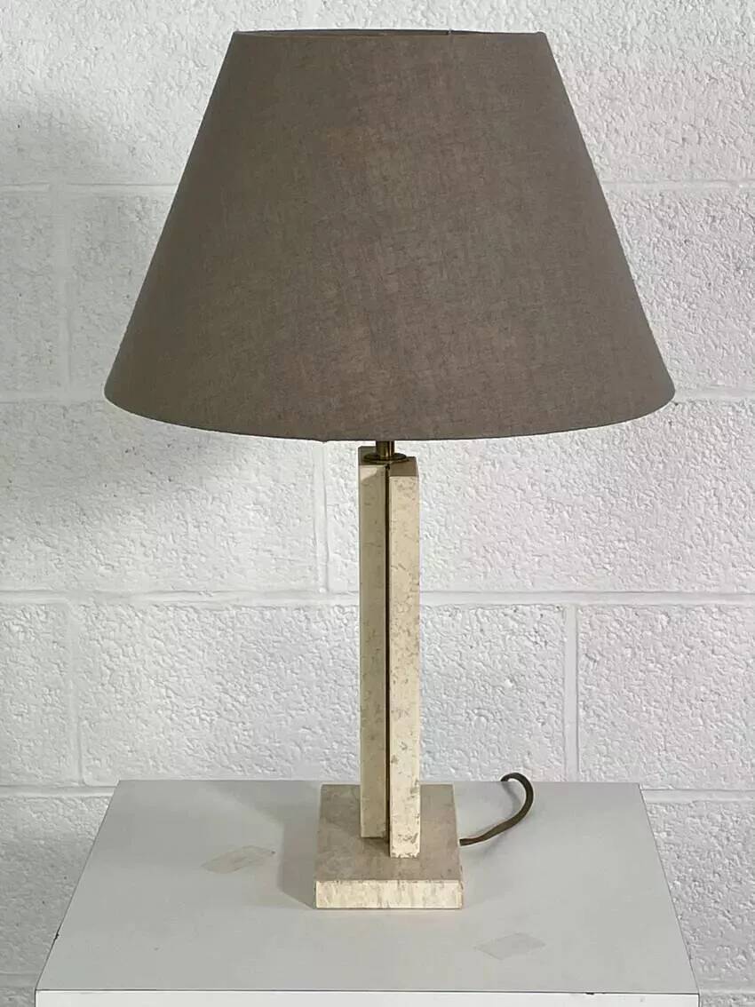 Lampe vintage en marbre et en laiton