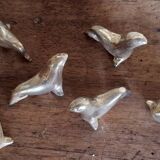 Vintage silver metal seal knife holder