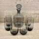 Scandinavian smoke glass set, 1960s