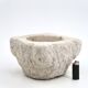 Brutalist mortar carved from stone, 19th century.