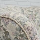 Fauteuil danois années 1955-60 en tissu fleuri multicolore