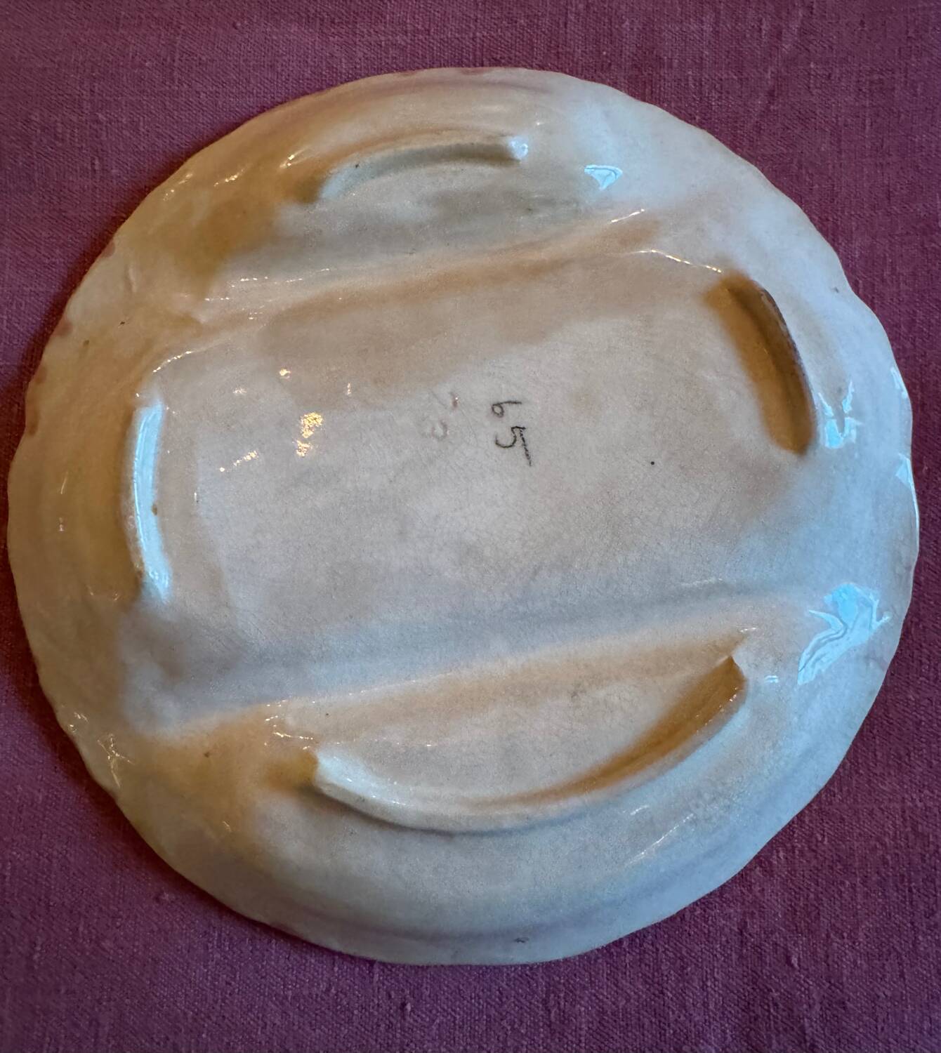 Barbotine plate service from Bavent (Orchies) 19th century (19th century)